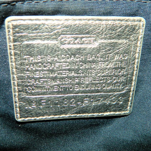 Coach Denim and Silver Zip Tote with Wallet - Picture 9 of 15